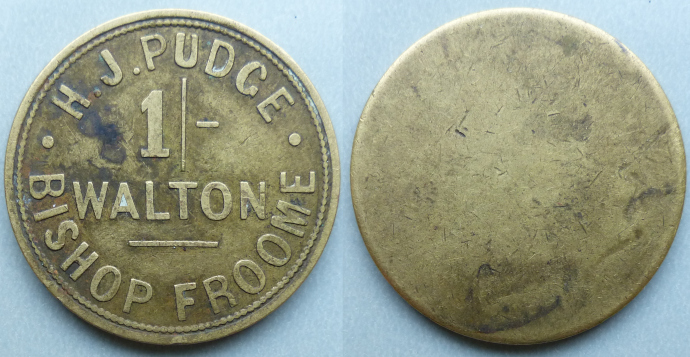 Herefordshire, Bishops Frome, HJ Pudge Walton shilling